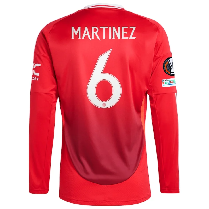 Men's Throwback Tennis Jerseys Inspired by Iconic Matches and Playersadidas Manchester United Lisandro Martinez Long Sleeve Home Jersey w/ Europa League Patches 24/25 (Red)