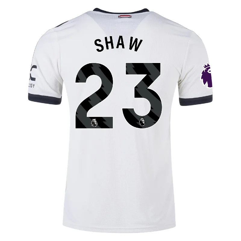 Men's Breathable Polyester Running Jerseys in Bright Neon Colors for High - Visibility Workoutsadidas Manchester United Luke Shaw Authentic Third Jersey w/ EPL Patch 24/25 (Off White) Men's Breathable Polyester Running Jerseys in Bright Neon Colors for High - Visibility Workoutsadidas Manchester United Luke Shaw Authentic Third Jersey w/ EPL Patch 24/25 (Off White)