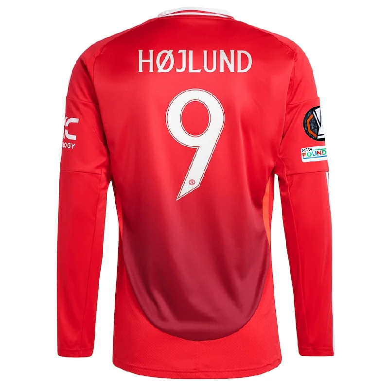 Men's Limited - Release American Football Jerseys of Rookie Stars for Early Adopters and Fansadidas Manchester United Rasmus Højlund Long Sleeve Home Jersey w/ Europa League Patches 24/25 (Red) Men's Limited - Release American Football Jerseys of Rookie Stars for Early Adopters and Fansadidas Manchester United Rasmus Højlund Long Sleeve Home Jersey w/ Europa League Patches 24/25 (Red)