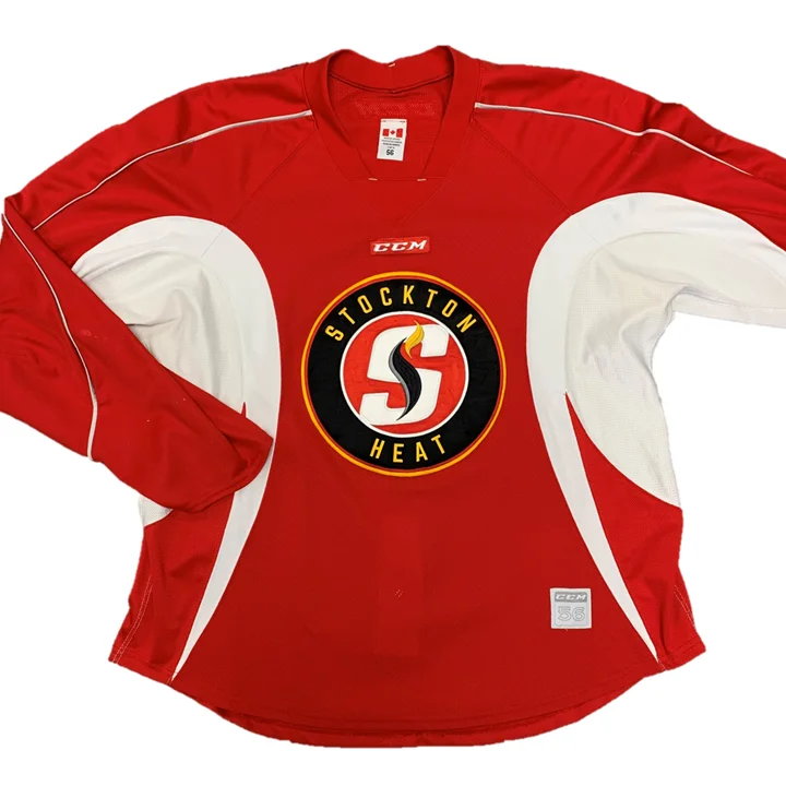 Men's Basketball Jerseys in Sleeveless Design for Enhanced Mobility on the CourtAHL - Used CCM Practice Jersey - Stockton Heat (Red) Men's Basketball Jerseys in Sleeveless Design for Enhanced Mobility on the CourtAHL - Used CCM Practice Jersey - Stockton Heat (Red)
