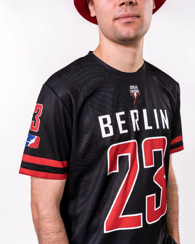 Men's Cycling Jerseys with Reflective Stripes for Safe and Stylish Rides at NightBerlin Thunder Fan Jersey Men's Cycling Jerseys with Reflective Stripes for Safe and Stylish Rides at NightBerlin Thunder Fan Jersey