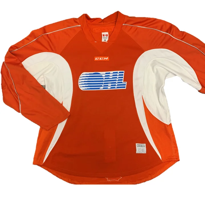 Men's Replica Hockey Jerseys of Star Players for Devoted Ice Hockey SupportersOHL - Used CCM Practice Jersey (Orange) Men's Replica Hockey Jerseys of Star Players for Devoted Ice Hockey SupportersOHL - Used CCM Practice Jersey (Orange)
