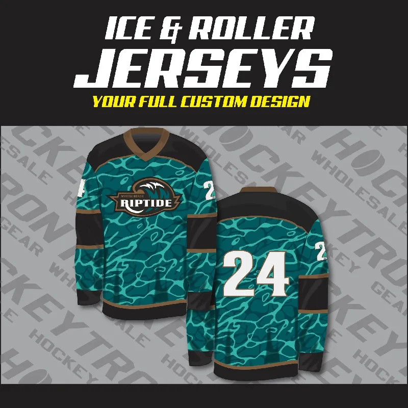 Men's Breathable Polyester Running Jerseys in Bright Neon Colors for High - Visibility WorkoutsCustom Sublimated Hockey Jersey- Your Design