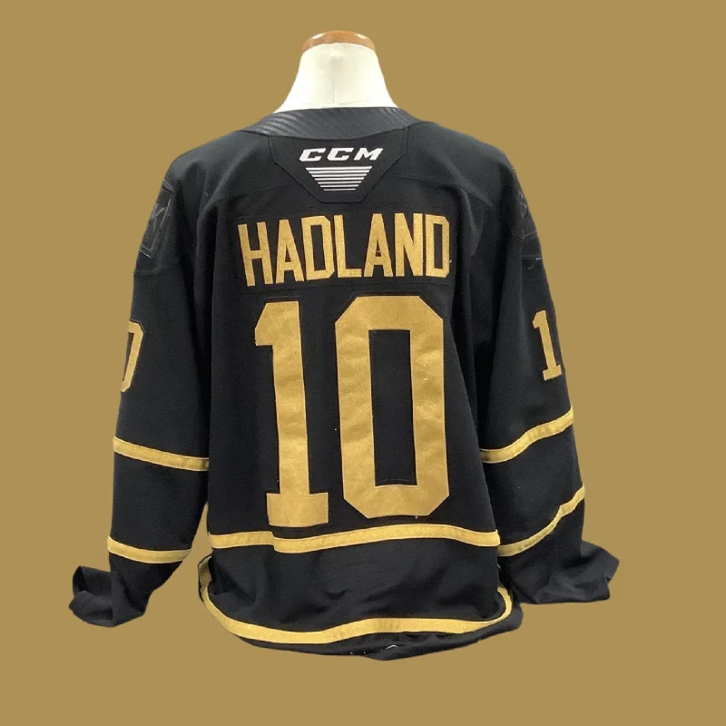 Men's Limited - Edition Cricket Jerseys Commemorating Historic Matches for Die - Hard Cricket LoversGame Used Black Jersey 2023/24 #10 Hadland