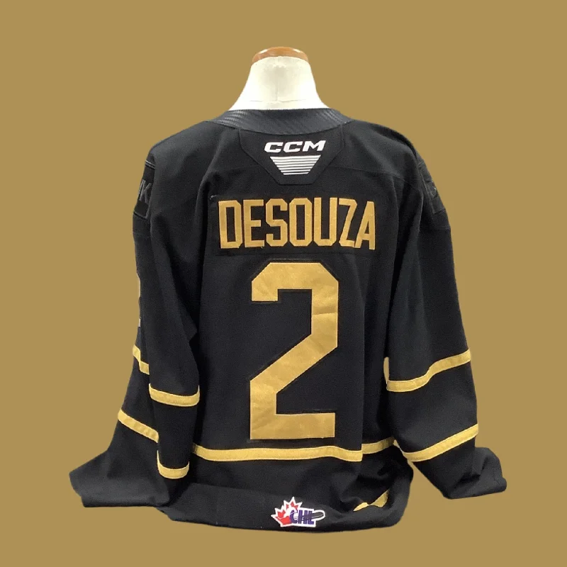 Men's Moisture - Wicking Golf Jerseys with UV Protection for Comfortable Rounds on the CourseGame Used Black Jersey 2023/24 #2 Desouza