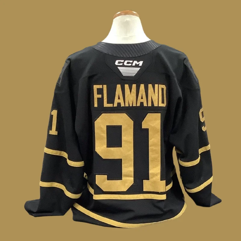 Men's NBA Authentic Team Jerseys in Official Team Colors for True Basketball FansGame Used Black Jersey 2023/24 #91 Flamand