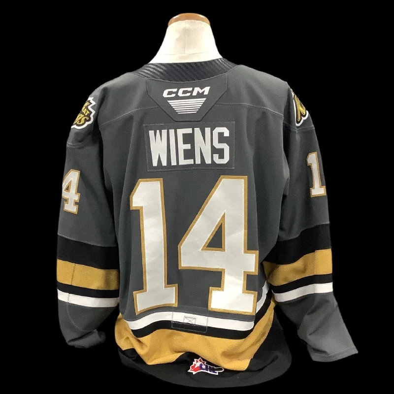 Men's Cycling Jerseys with Reflective Stripes for Safe and Stylish Rides at NightGame Used Grey Jersey 2023/24 #14 Wiens Men's Cycling Jerseys with Reflective Stripes for Safe and Stylish Rides at NightGame Used Grey Jersey 2023/24 #14 Wiens