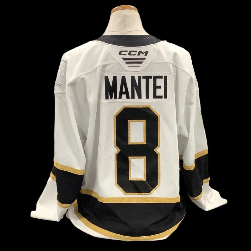 Men's Moisture - Wicking Golf Jerseys with UV Protection for Comfortable Rounds on the CourseGame Used White Jersey 2023/24 #8 Mantei Men's Moisture - Wicking Golf Jerseys with UV Protection for Comfortable Rounds on the CourseGame Used White Jersey 2023/24 #8 Mantei