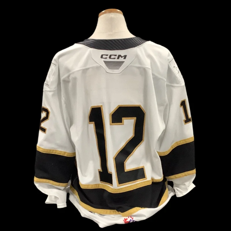 Men's Football Jerseys with Embroidered Club Badges for a Premium and Authentic AppealGame Used White Jersey 2023/24 #12 Men's Football Jerseys with Embroidered Club Badges for a Premium and Authentic AppealGame Used White Jersey 2023/24 #12