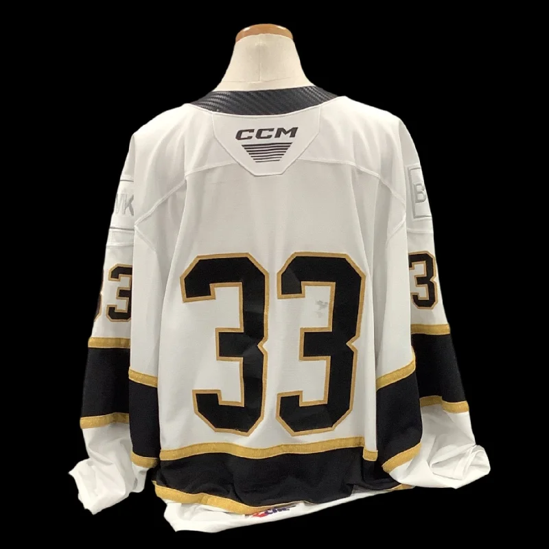 Men's Football Jerseys with Embroidered Club Badges for a Premium and Authentic AppealGame Used White Jersey 2023/24 #33 Men's Football Jerseys with Embroidered Club Badges for a Premium and Authentic AppealGame Used White Jersey 2023/24 #33
