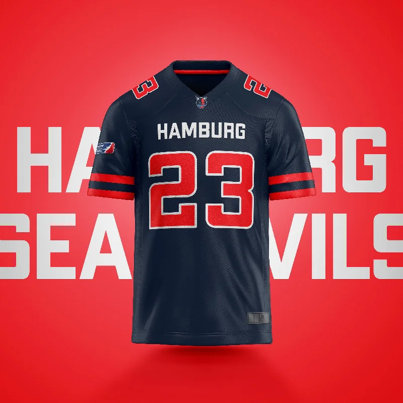 Men's Football Jerseys with Embroidered Club Badges for a Premium and Authentic AppealHamburg Sea Devils Authentic Game Jersey