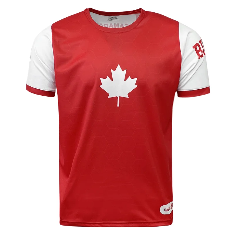 Men's Moisture - Wicking Golf Jerseys with UV Protection for Comfortable Rounds on the CourseNations of Rugby Canada Sevens Rugby Flag Jersey Men's Moisture - Wicking Golf Jerseys with UV Protection for Comfortable Rounds on the CourseNations of Rugby Canada Sevens Rugby Flag Jersey