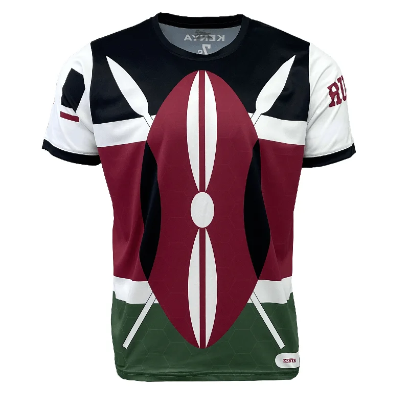Men's Throwback Tennis Jerseys Inspired by Iconic Matches and PlayersNations of Rugby Kenya Sevens Rugby Flag Jersey