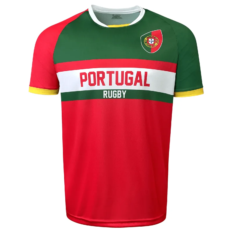 Men's Custom - Printed Baseball Jerseys with Player Names and Numbers for Personalized StyleNations of Rugby Portugal Rugby Supporters Jersey