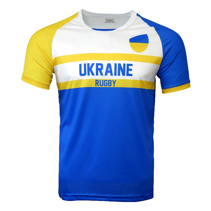 Men's Throwback Rugby Jerseys of Historic Matches and Teams for Rugby History BuffsNations of Rugby Ukraine Rugby Supporters Jersey Men's Throwback Rugby Jerseys of Historic Matches and Teams for Rugby History BuffsNations of Rugby Ukraine Rugby Supporters Jersey