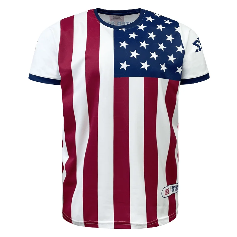 Men's Limited - Edition Cricket Jerseys Commemorating Historic Matches for Die - Hard Cricket LoversNations of Rugby United States Sevens Rugby Flag Jersey Men's Limited - Edition Cricket Jerseys Commemorating Historic Matches for Die - Hard Cricket LoversNations of Rugby United States Sevens Rugby Flag Jersey