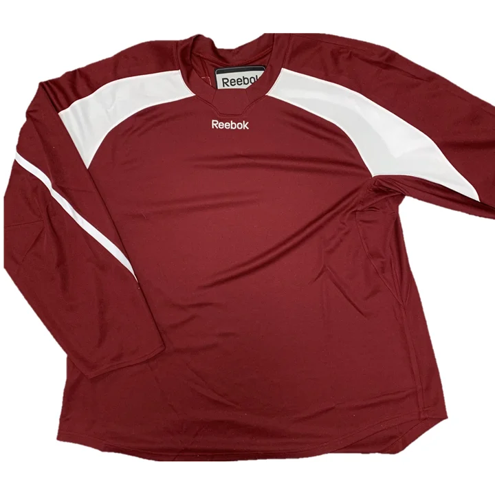 Men's Moisture - Wicking Golf Jerseys with UV Protection for Comfortable Rounds on the CourseNew - Reebok Practice Jersey - (Maroon)