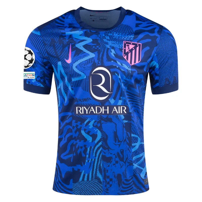 Men's Throwback Tennis Jerseys Inspired by Iconic Matches and PlayersNike Atletico Madrid Third Jersey w/ Champions League Patches 24/25 (Blue Void/Pink Glow) Men's Throwback Tennis Jerseys Inspired by Iconic Matches and PlayersNike Atletico Madrid Third Jersey w/ Champions League Patches 24/25 (Blue Void/Pink Glow)