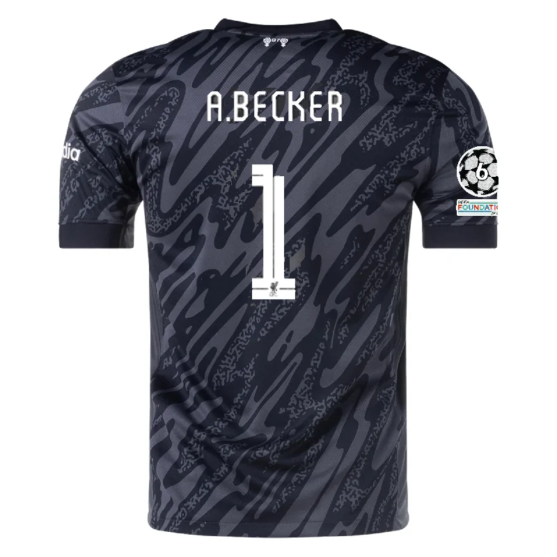 Men's Throwback Rugby Jerseys of Historic Matches and Teams for Rugby History BuffsNike Liverpool Allison Becker Goalkeeper Jersey w/ Champions League Patches 24/25 (Anthracite/Black) Men's Throwback Rugby Jerseys of Historic Matches and Teams for Rugby History BuffsNike Liverpool Allison Becker Goalkeeper Jersey w/ Champions League Patches 24/25 (Anthracite/Black)