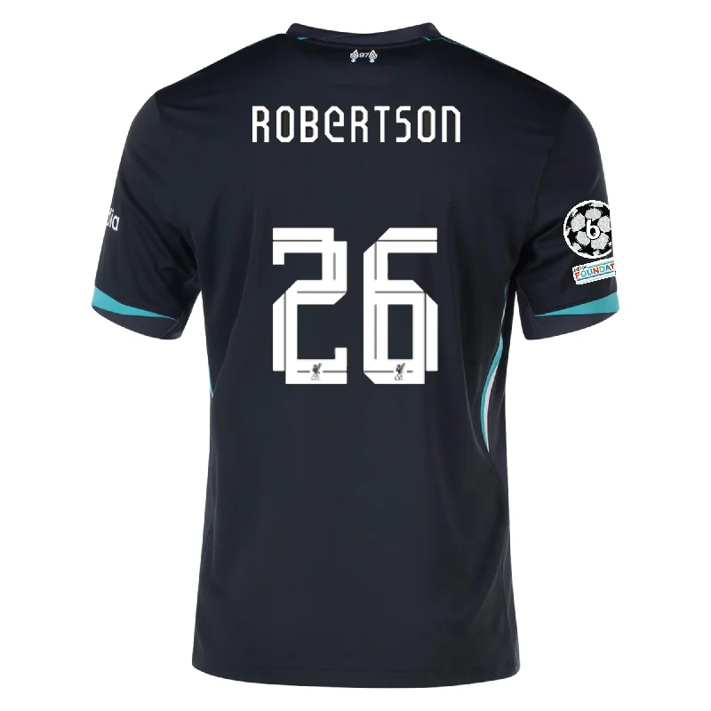 Men's Moisture - Wicking Golf Jerseys with UV Protection for Comfortable Rounds on the CourseNike Liverpool Andy Robertson Away Jersey w/ Champions League Patches 24/25 (Night Forest/Washed Teal)