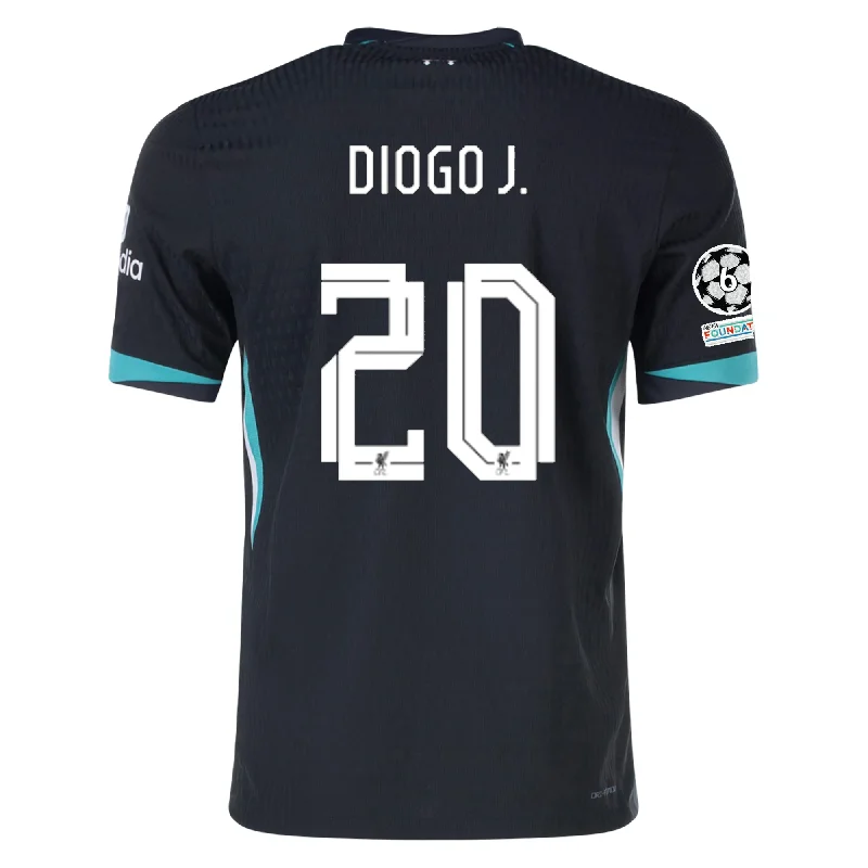 Men's Breathable Polyester Running Jerseys in Bright Neon Colors for High - Visibility WorkoutsNike Liverpool Authentic Diogo Jota Away Jersey w/ Champions League 24/25 (Night Forest/Washed Teal)