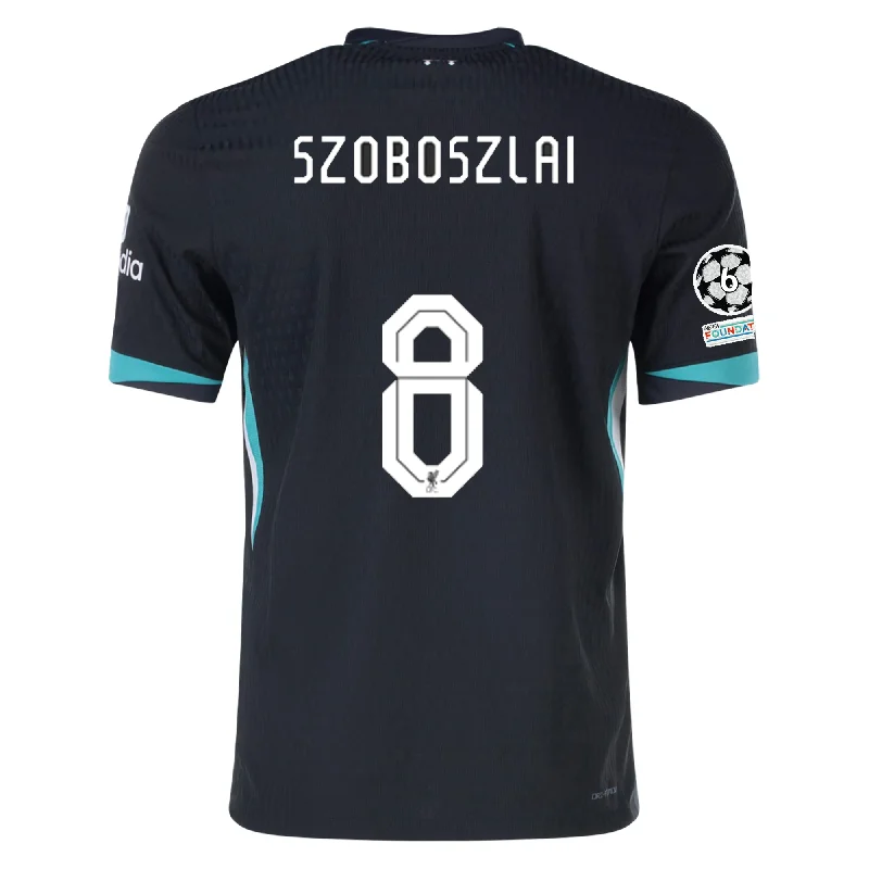 Men's Retro Soccer Jerseys of Famous Clubs from the 90s for Nostalgic Football EnthusiastsNike Liverpool Authentic Dominik Szoboszlai Away Jersey w/ Champions League 24/25 (Night Forest/Washed Teal) Men's Retro Soccer Jerseys of Famous Clubs from the 90s for Nostalgic Football EnthusiastsNike Liverpool Authentic Dominik Szoboszlai Away Jersey w/ Champions League 24/25 (Night Forest/Washed Teal)