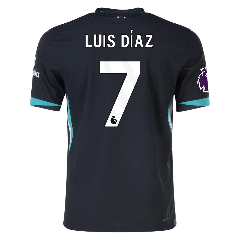 Men's Moisture - Wicking Golf Jerseys with UV Protection for Comfortable Rounds on the CourseNike Liverpool Authentic Luis Diaz Away Jersey w/ EPL Patch 24/25 (Night Forest/Washed Teal) Men's Moisture - Wicking Golf Jerseys with UV Protection for Comfortable Rounds on the CourseNike Liverpool Authentic Luis Diaz Away Jersey w/ EPL Patch 24/25 (Night Forest/Washed Teal)