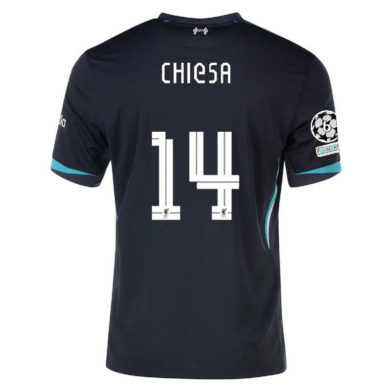 Men's Cycling Jerseys with Reflective Stripes for Safe and Stylish Rides at NightNike Liverpool Federico Chiesa Away Jersey w/ Champions League Patches 24/25 (Night Forest/Washed Teal)