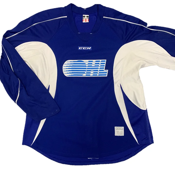 Men's Limited - Release American Football Jerseys of Rookie Stars for Early Adopters and FansOHL - Used CCM Practice Jersey (Blue) Men's Limited - Release American Football Jerseys of Rookie Stars for Early Adopters and FansOHL - Used CCM Practice Jersey (Blue)