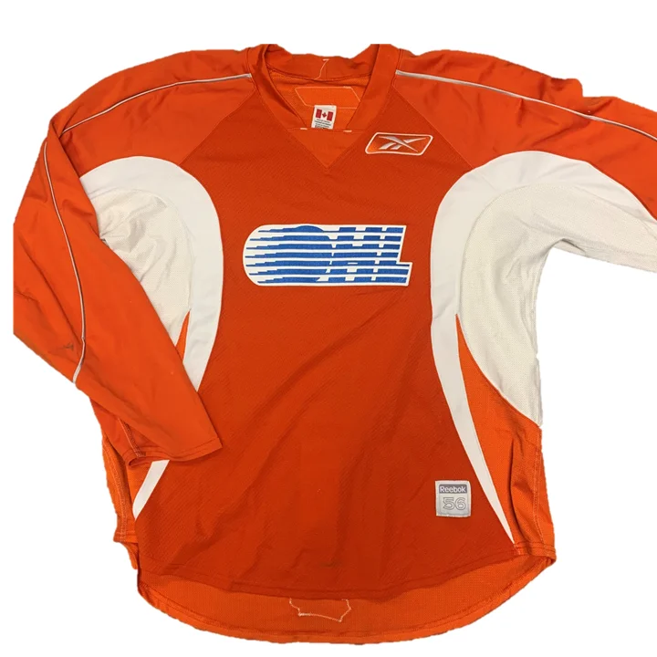 Men's Throwback Rugby Jerseys of Historic Matches and Teams for Rugby History BuffsOHL - Used Reebok Practice Jersey (Orange) Men's Throwback Rugby Jerseys of Historic Matches and Teams for Rugby History BuffsOHL - Used Reebok Practice Jersey (Orange)