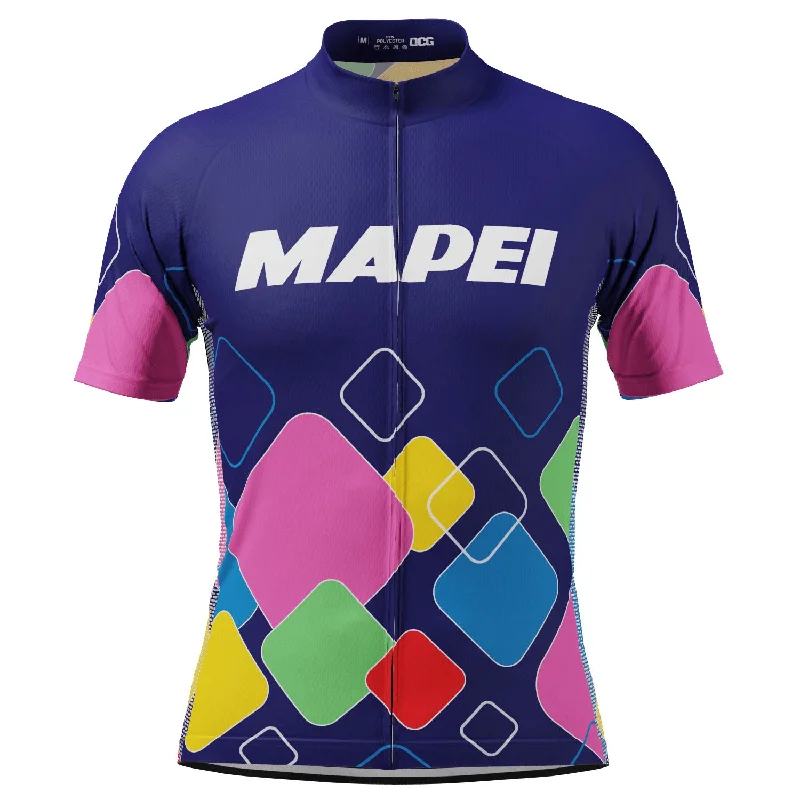 Men's Cycling Jerseys with Reflective Stripes for Safe and Stylish Rides at NightAthletic Modern Mapei Short Sleeve Cycling Jersey Men's Cycling Jerseys with Reflective Stripes for Safe and Stylish Rides at NightAthletic Modern Mapei Short Sleeve Cycling Jersey