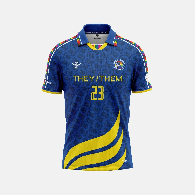 Men's Retro Hockey Jerseys with Classic Stripes and Logos for a Nostalgic Hockey AestheticPhiladelphia Falcons Blue Jersey (THEY/THEM) Men's Retro Hockey Jerseys with Classic Stripes and Logos for a Nostalgic Hockey AestheticPhiladelphia Falcons Blue Jersey (THEY/THEM)