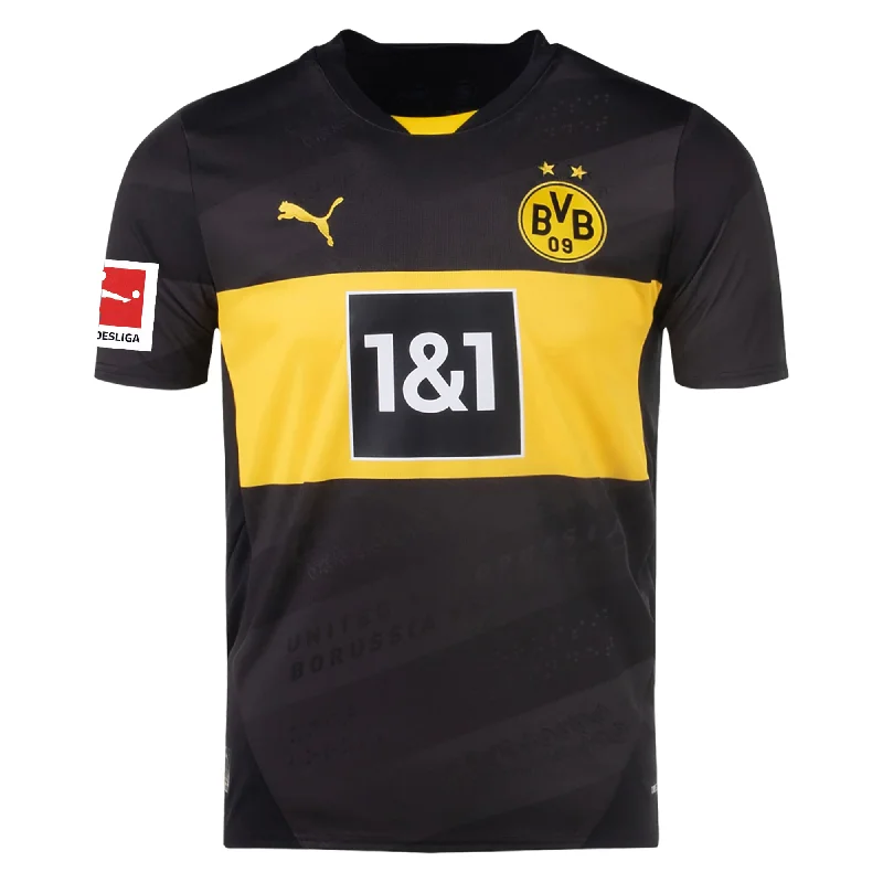 Men's Sustainable Organic Cotton Rugby Jerseys for Eco - Conscious Sports EnthusiastsPuma Borussia Dortmund Away Jersey w/ Bundesliga Patch 24/25 (Puma Black/Faster Yellow) Men's Sustainable Organic Cotton Rugby Jerseys for Eco - Conscious Sports EnthusiastsPuma Borussia Dortmund Away Jersey w/ Bundesliga Patch 24/25 (Puma Black/Faster Yellow)