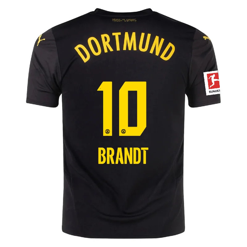 Men's Replica Hockey Jerseys of Star Players for Devoted Ice Hockey SupportersPuma Borussia Dortmund Julian Brandt Away Jersey w/ Bundesliga Patch 24/25 (Puma Black/Faster Yellow) Men's Replica Hockey Jerseys of Star Players for Devoted Ice Hockey SupportersPuma Borussia Dortmund Julian Brandt Away Jersey w/ Bundesliga Patch 24/25 (Puma Black/Faster Yellow)