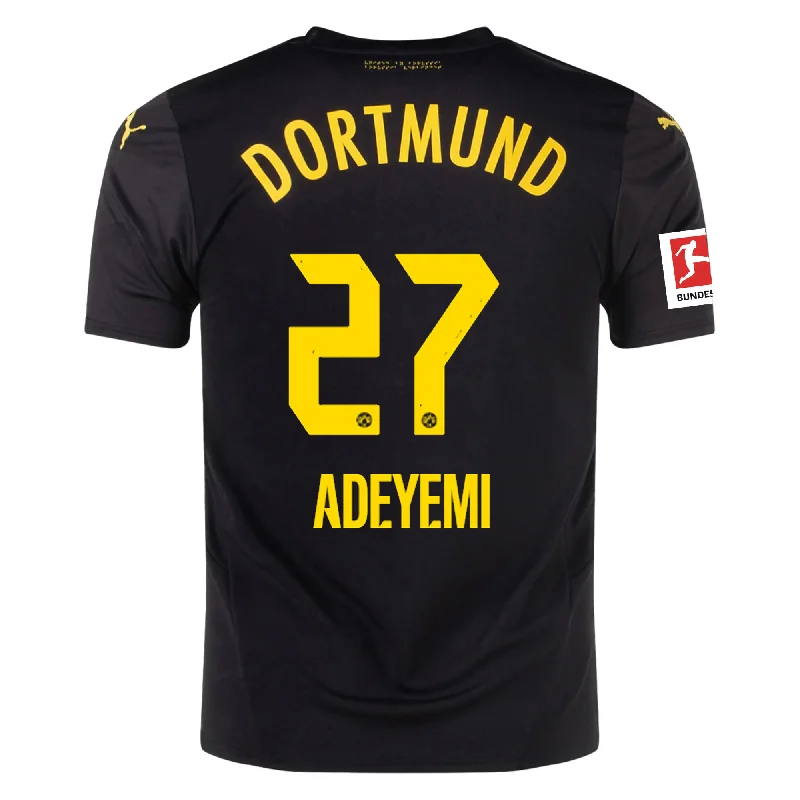 Men's Limited - Release American Football Jerseys of Rookie Stars for Early Adopters and FansPuma Borussia Dortmund Karim Adeyemi Away Jersey w/ Bundesliga Patch 24/25 (Puma Black/Faster Yellow) Men's Limited - Release American Football Jerseys of Rookie Stars for Early Adopters and FansPuma Borussia Dortmund Karim Adeyemi Away Jersey w/ Bundesliga Patch 24/25 (Puma Black/Faster Yellow)