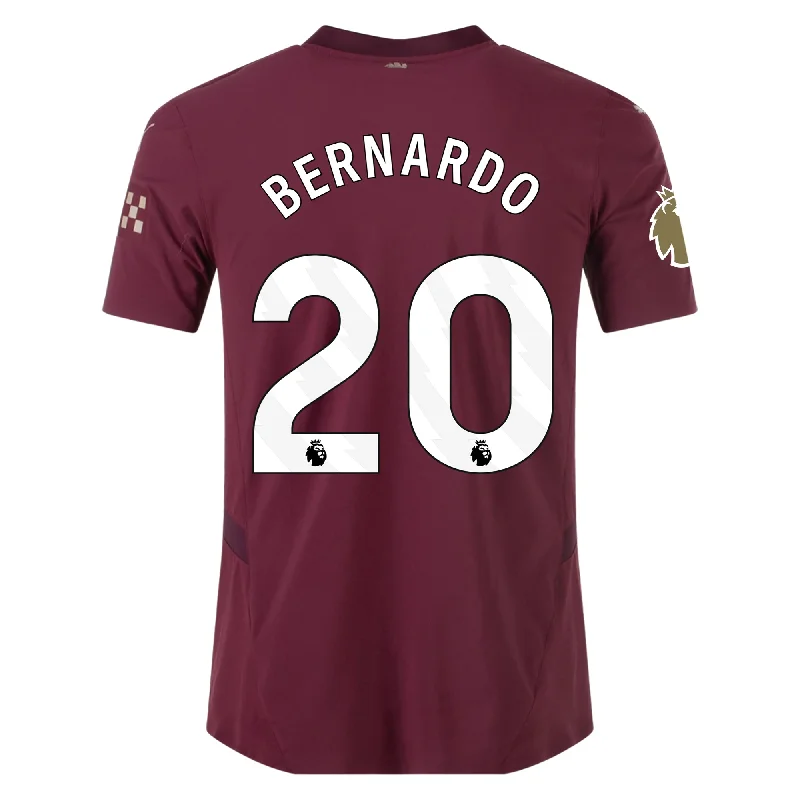 Men's Sustainable Organic Cotton Rugby Jerseys for Eco - Conscious Sports EnthusiastsPuma Manchester City Authentic Bernardo Silva Third Jersey w/ EPL + Club World Cup Patch 24/25 (Dark Jasper)
