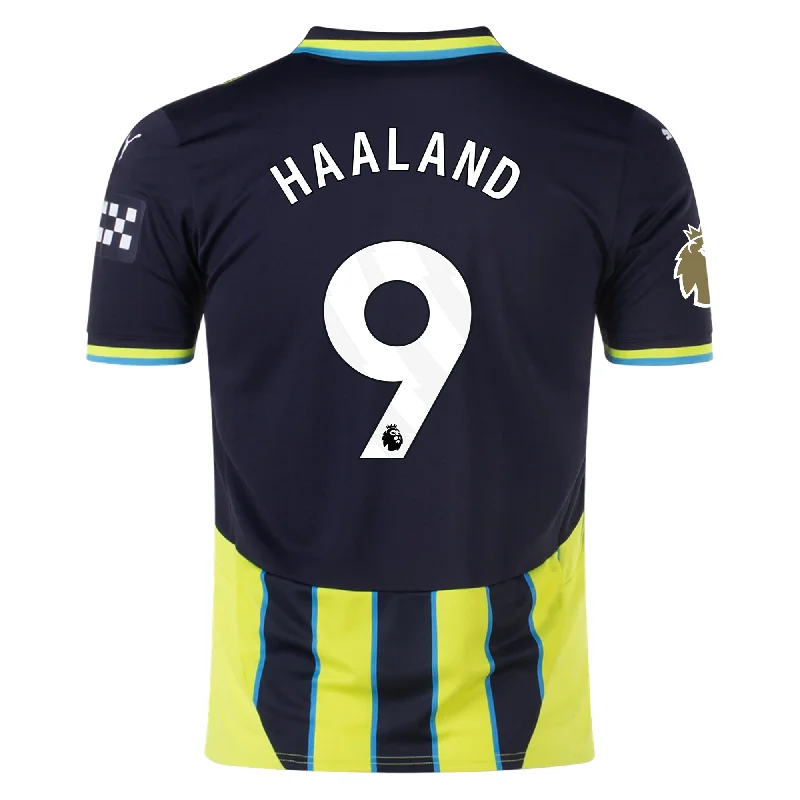 Men's Moisture - Wicking Lacrosse Jerseys with Mesh Panels for Optimal Performance on the FieldPuma Manchester City Erling Haaland Away Jersey w/ EPL + Club World Cup Patch 24/25 (New Navy/Yellow Glow) Men's Moisture - Wicking Lacrosse Jerseys with Mesh Panels for Optimal Performance on the FieldPuma Manchester City Erling Haaland Away Jersey w/ EPL + Club World Cup Patch 24/25 (New Navy/Yellow Glow)