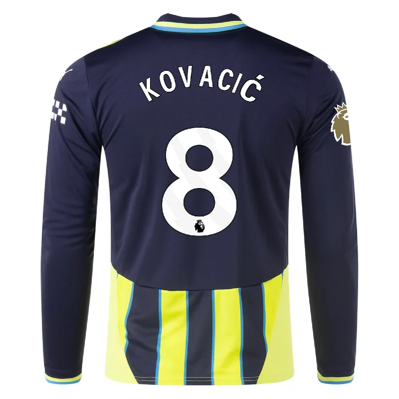 Men's Throwback Rugby Jerseys of Historic Matches and Teams for Rugby History BuffsPuma Manchester City Mateo Kovačić Long Sleeve Away Jersey w/ EPL + Club World Cup Patch 24/25 (New Navy/Yellow Glow) Men's Throwback Rugby Jerseys of Historic Matches and Teams for Rugby History BuffsPuma Manchester City Mateo Kovačić Long Sleeve Away Jersey w/ EPL + Club World Cup Patch 24/25 (New Navy/Yellow Glow)