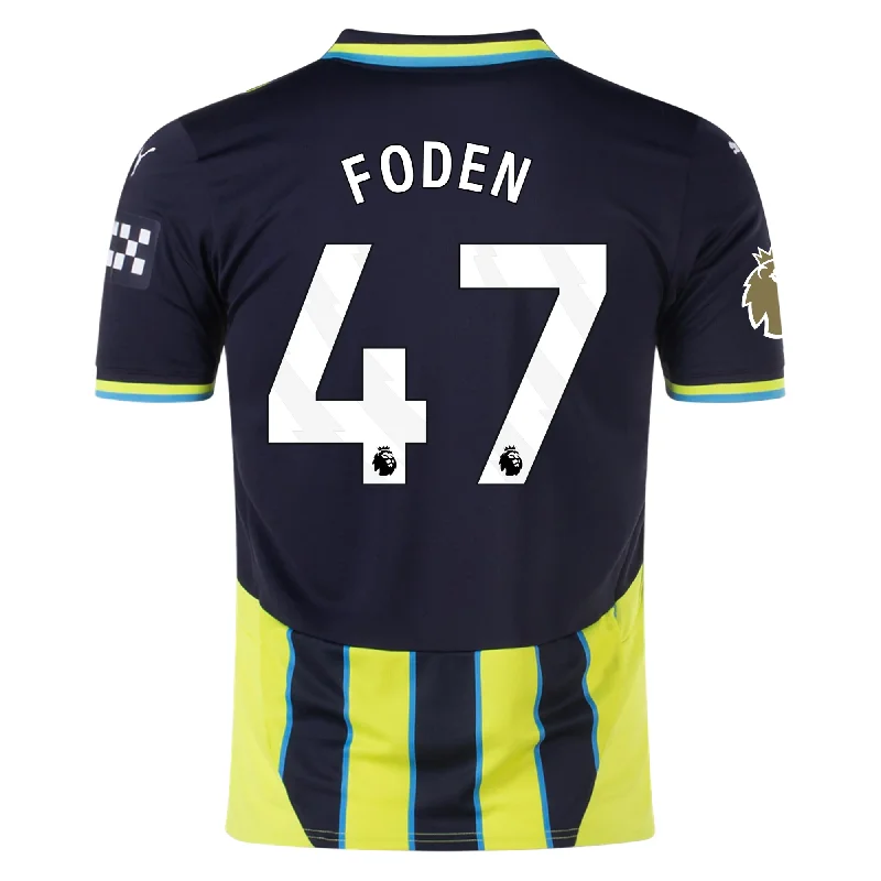 Men's Throwback Tennis Jerseys Inspired by Iconic Matches and PlayersPuma Manchester City Phil Foden Away Jersey w/ EPL + Club World Cup Patch 24/25 (New Navy/Yellow Glow) Men's Throwback Tennis Jerseys Inspired by Iconic Matches and PlayersPuma Manchester City Phil Foden Away Jersey w/ EPL + Club World Cup Patch 24/25 (New Navy/Yellow Glow)