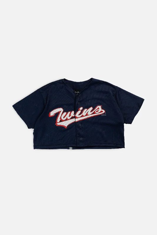 Men's Vintage American Football Jerseys of Legendary Teams for Collectors and FansRework Crop Minnesota Twins MLB Jersey - L Men's Vintage American Football Jerseys of Legendary Teams for Collectors and FansRework Crop Minnesota Twins MLB Jersey - L