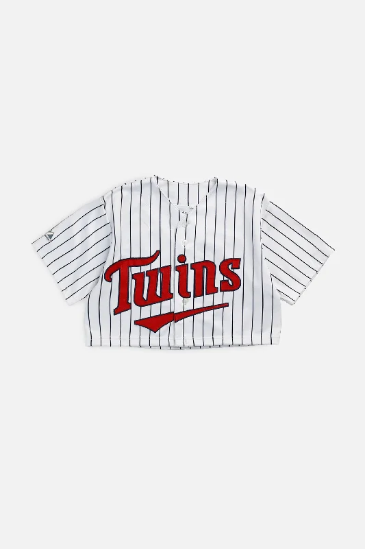 Men's Cycling Jerseys with Reflective Stripes for Safe and Stylish Rides at NightRework Crop Minnesota Twins MLB Jersey - M Men's Cycling Jerseys with Reflective Stripes for Safe and Stylish Rides at NightRework Crop Minnesota Twins MLB Jersey - M