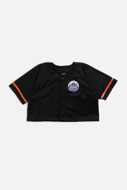Men's Basketball Jerseys in Sleeveless Design for Enhanced Mobility on the CourtRework Crop NY Mets MLB Jersey - L