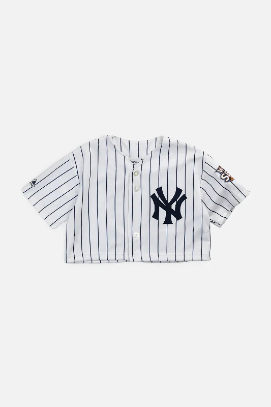 Men's Basketball Jerseys with Signature Player Logos for a Fan - Favorite LookRework Crop NY Yankees MLB Jersey - XS Men's Basketball Jerseys with Signature Player Logos for a Fan - Favorite LookRework Crop NY Yankees MLB Jersey - XS