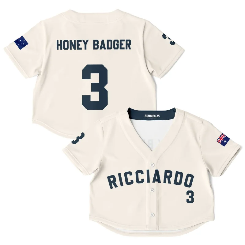 Men's Custom - Printed Baseball Jerseys with Player Names and Numbers for Personalized StyleRicciardo - Off-White Crop Top Jersey Men's Custom - Printed Baseball Jerseys with Player Names and Numbers for Personalized StyleRicciardo - Off-White Crop Top Jersey