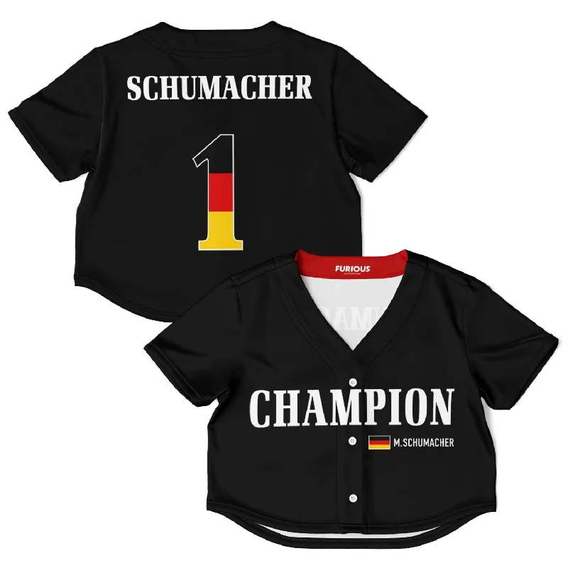Men's Limited - Edition Cricket Jerseys Commemorating Historic Matches for Die - Hard Cricket LoversSchumacher - Deutscher Meister Crop Top Jersey Men's Limited - Edition Cricket Jerseys Commemorating Historic Matches for Die - Hard Cricket LoversSchumacher - Deutscher Meister Crop Top Jersey