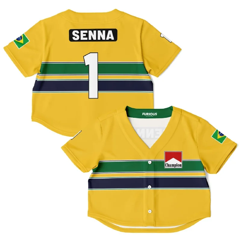 Men's Custom - Printed Baseball Jerseys with Player Names and Numbers for Personalized StyleSenna - Nacional Helmet Crop Top Jersey Men's Custom - Printed Baseball Jerseys with Player Names and Numbers for Personalized StyleSenna - Nacional Helmet Crop Top Jersey