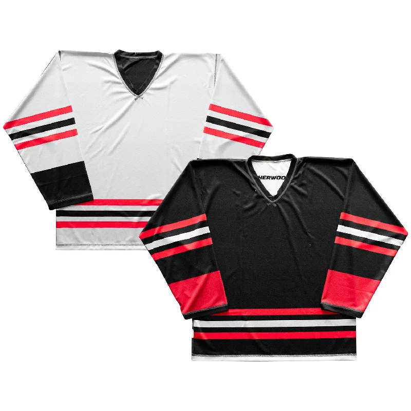 Men's Breathable Polyester Running Jerseys in Bright Neon Colors for High - Visibility WorkoutsSherwood SPR300 Chicago Blackhawks Replica Reversible Jersey