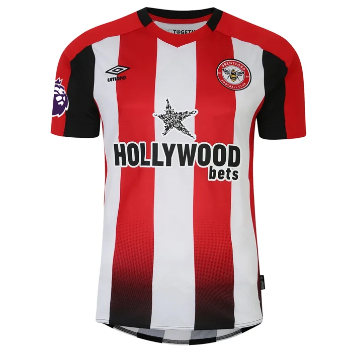 Men's Breathable Polyester Running Jerseys in Bright Neon Colors for High - Visibility WorkoutsUmbro Brentford Home Jersey w/ EPL Patch 24/25 (Red/White) Men's Breathable Polyester Running Jerseys in Bright Neon Colors for High - Visibility WorkoutsUmbro Brentford Home Jersey w/ EPL Patch 24/25 (Red/White)