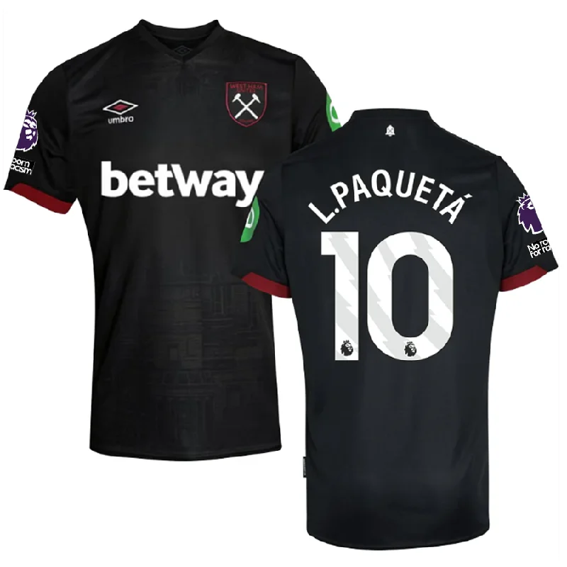 Men's Basketball Jerseys in Sleeveless Design for Enhanced Mobility on the CourtUmbro West Ham Lucas Paquetá Away Jersey w/ EPL + No Room For Racism Patches 24/25 (Black) Men's Basketball Jerseys in Sleeveless Design for Enhanced Mobility on the CourtUmbro West Ham Lucas Paquetá Away Jersey w/ EPL + No Room For Racism Patches 24/25 (Black)