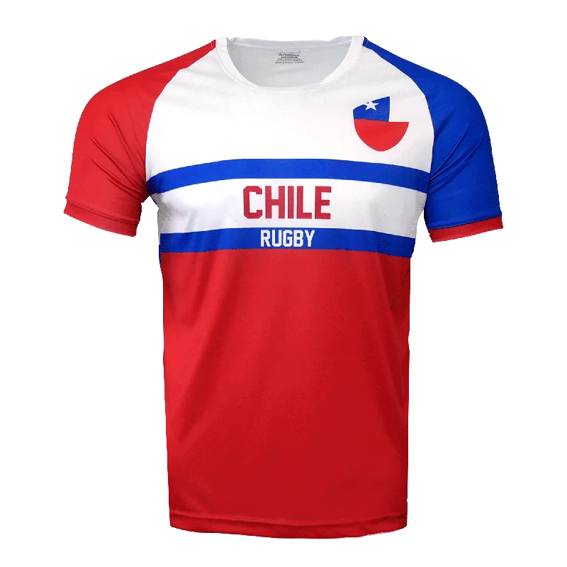 Men's Authentic Soccer Jerseys of National Teams for International Football EventsNations of Rugby Chile Rugby Supporters Jersey Men's Authentic Soccer Jerseys of National Teams for International Football EventsNations of Rugby Chile Rugby Supporters Jersey
